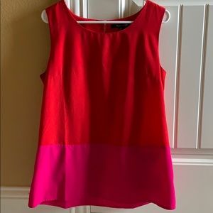 red and pink polyester forever 21 top size large